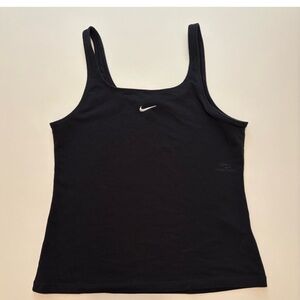 Nike Women's Black Tank Top with Swoosh y2k